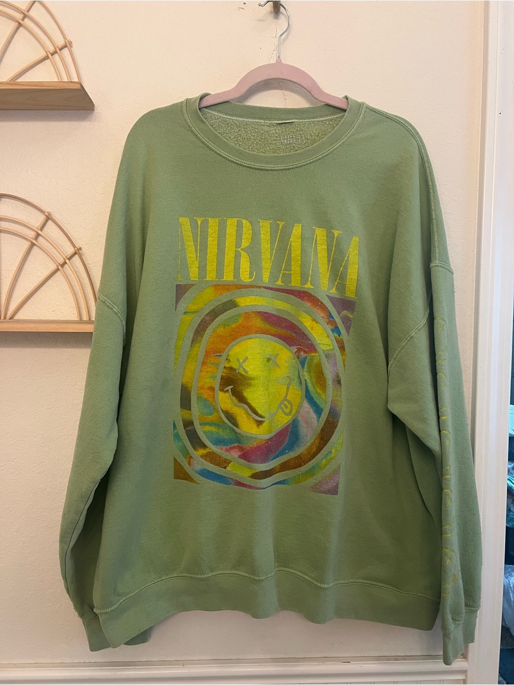 Nirvana Green Graphic Sweatshirt - L/XL